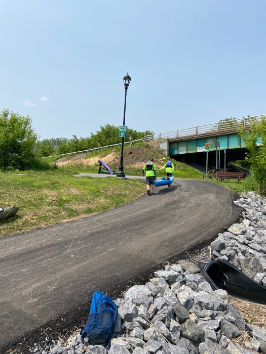 driveway connecting inner harbor accessible boat launch and public parking lot