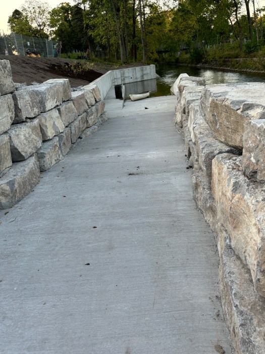 Kirk park concrete pathway to boat launch