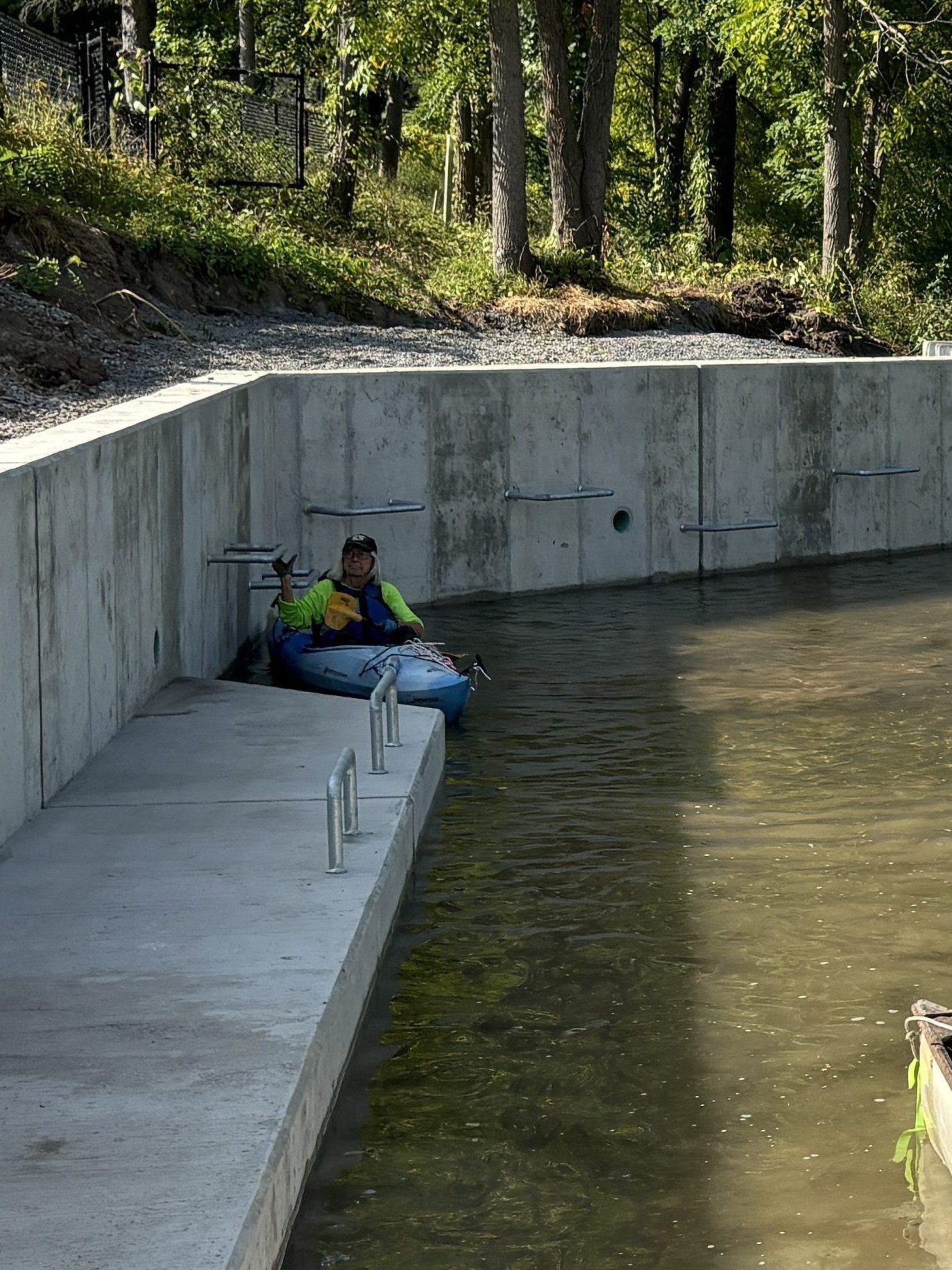 Kirk park grab bars in concrete