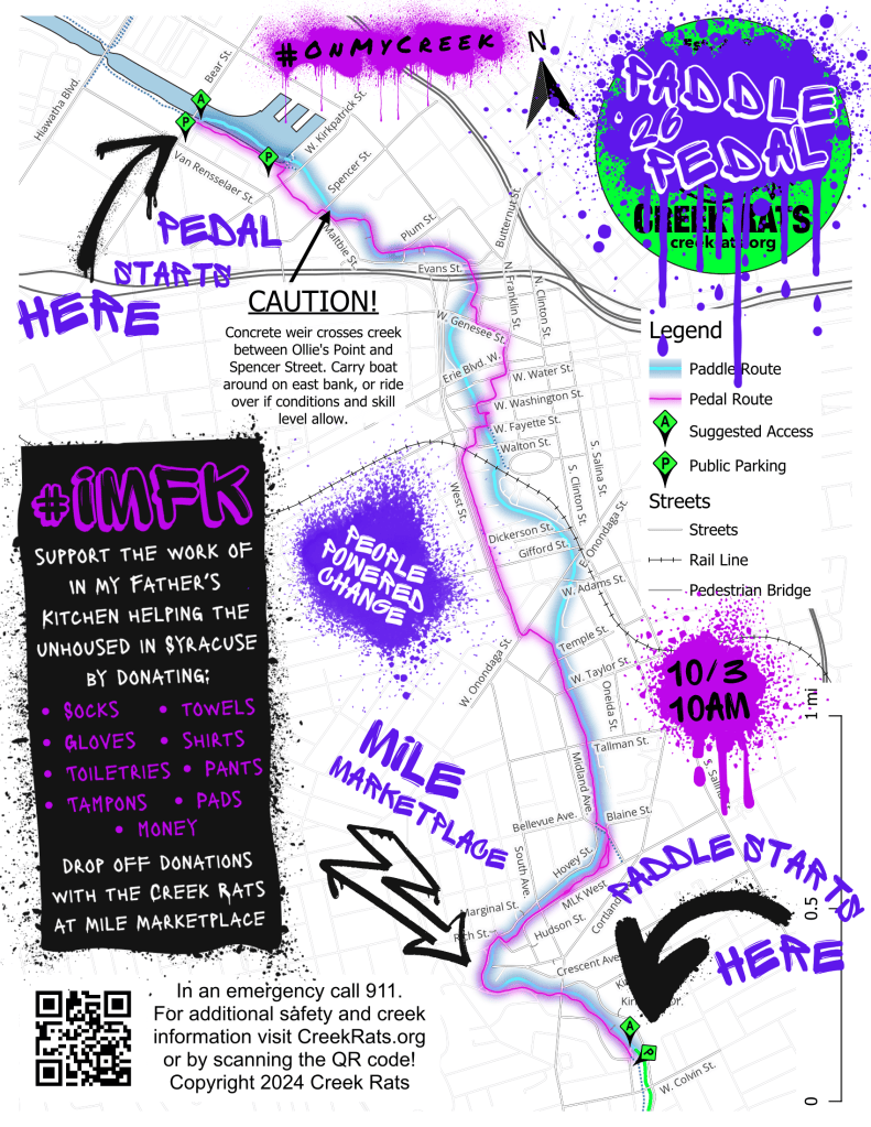Image of Paddle-Pedal 2026 route map.